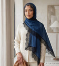 Navy with Black Lace Hijab