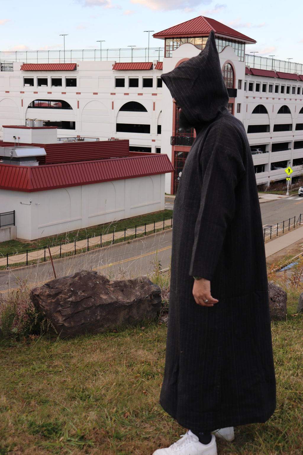 Cashmere stripped winter thobe