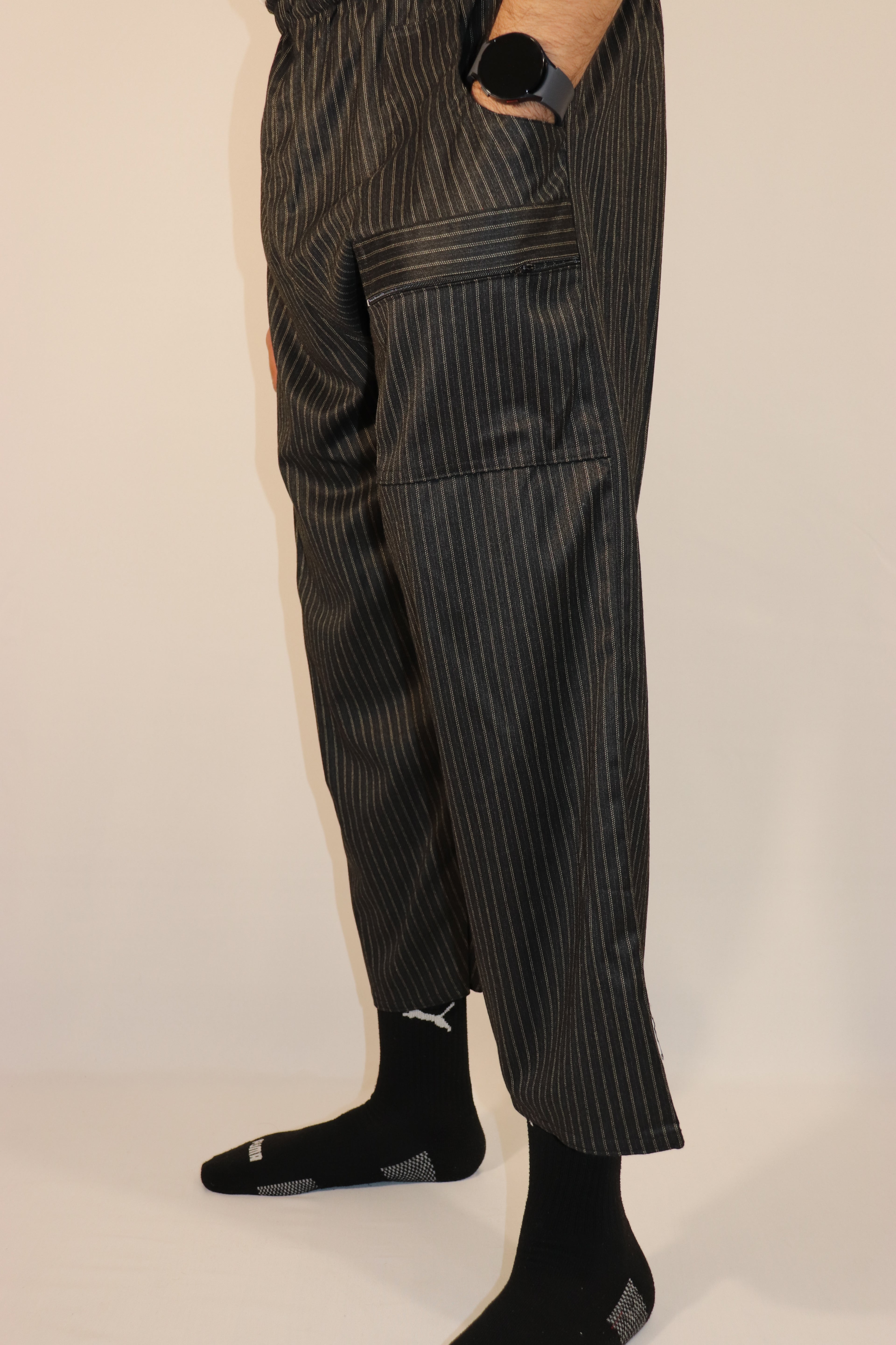 Black stripped pants