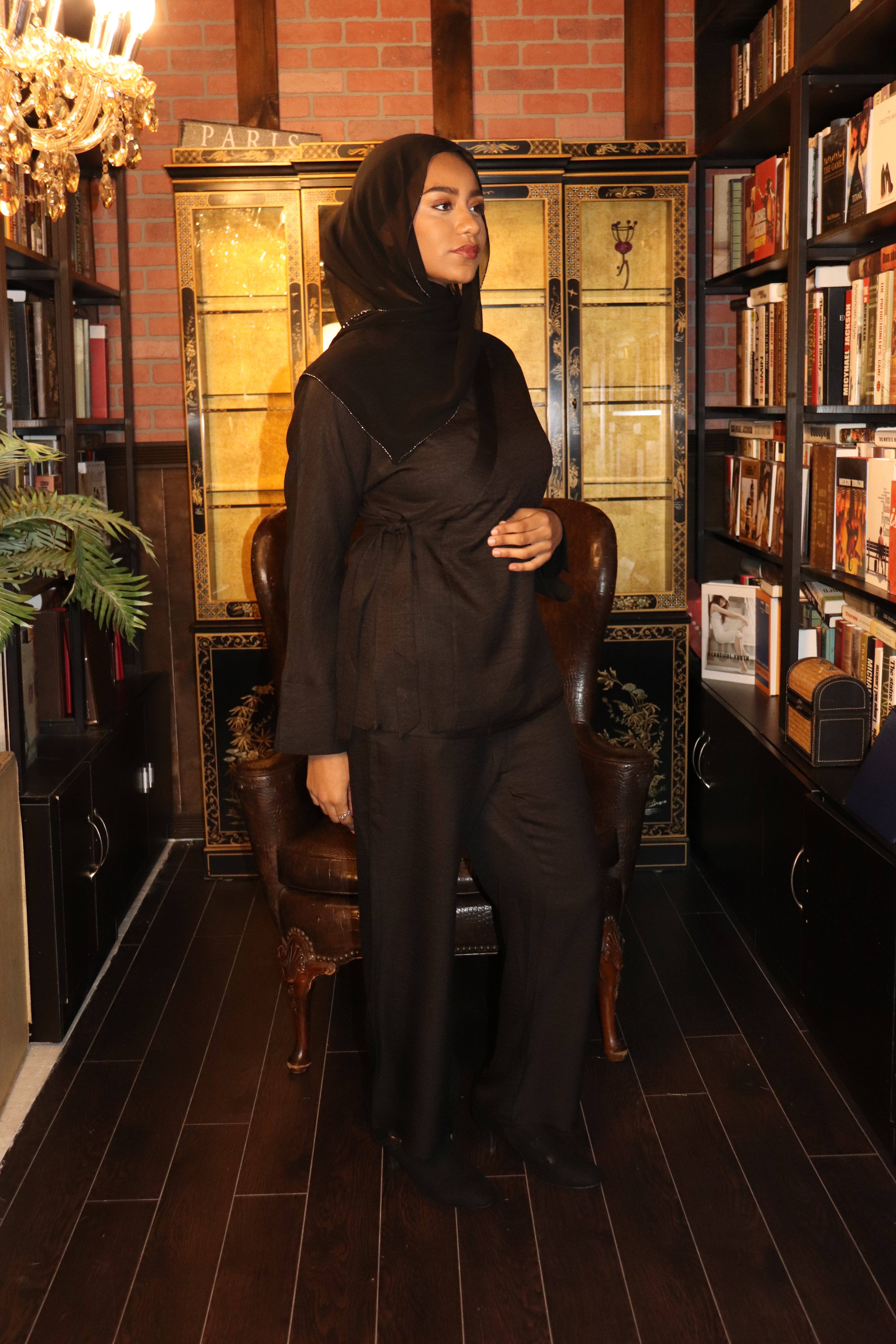Wrap Shirt & Trouser Set
