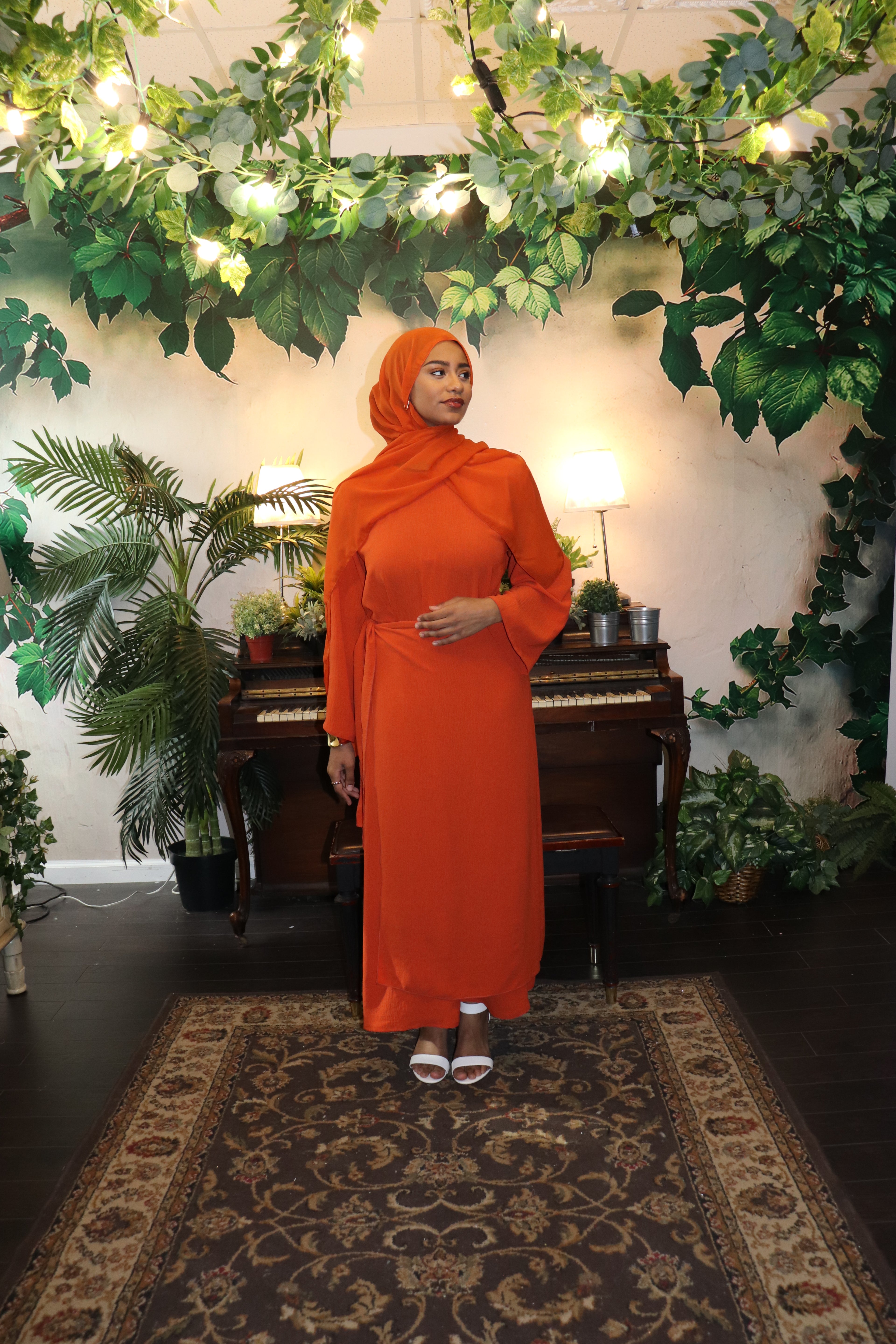 Waist tie dress