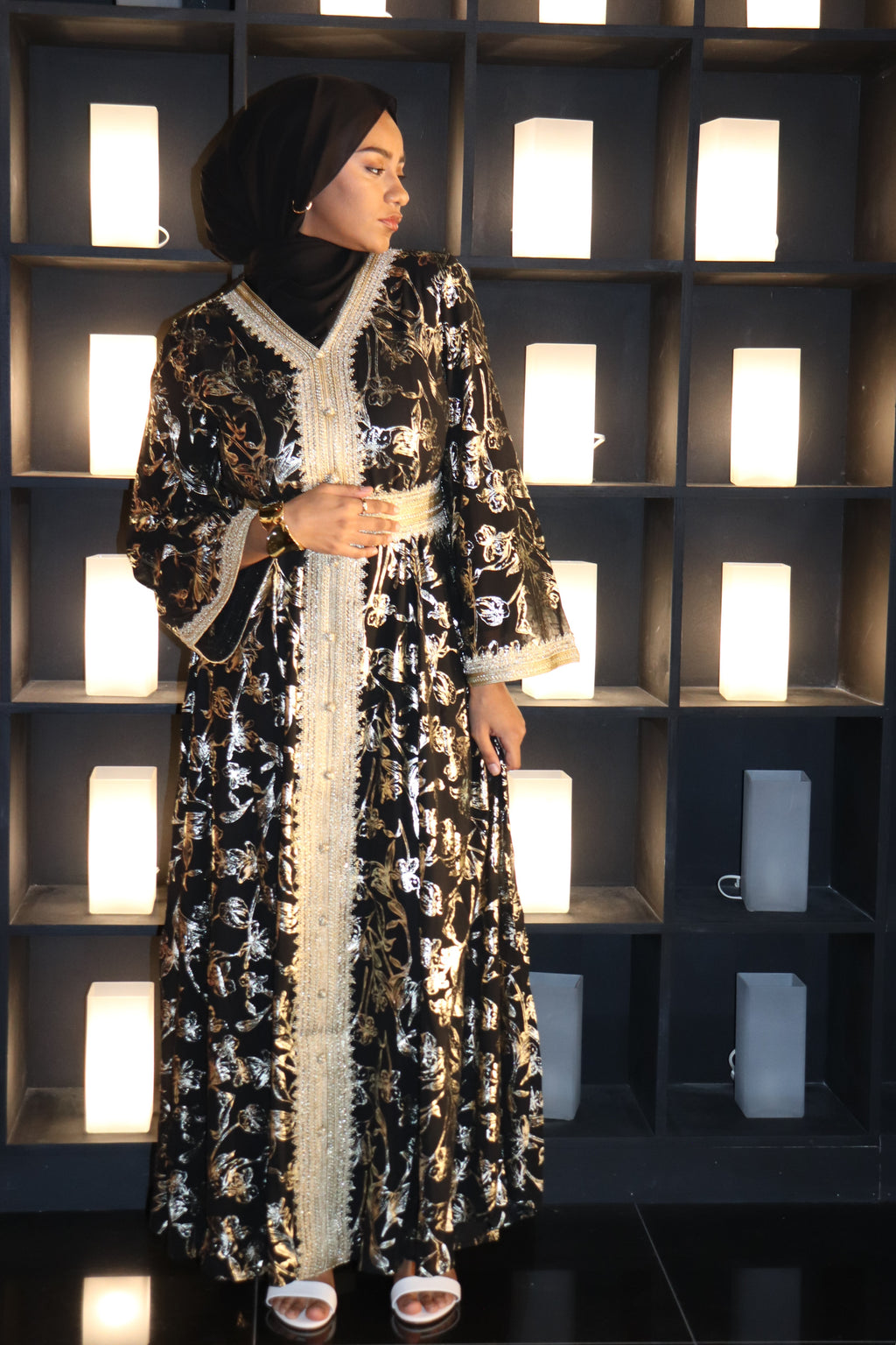 Gilded Floral Kaftan