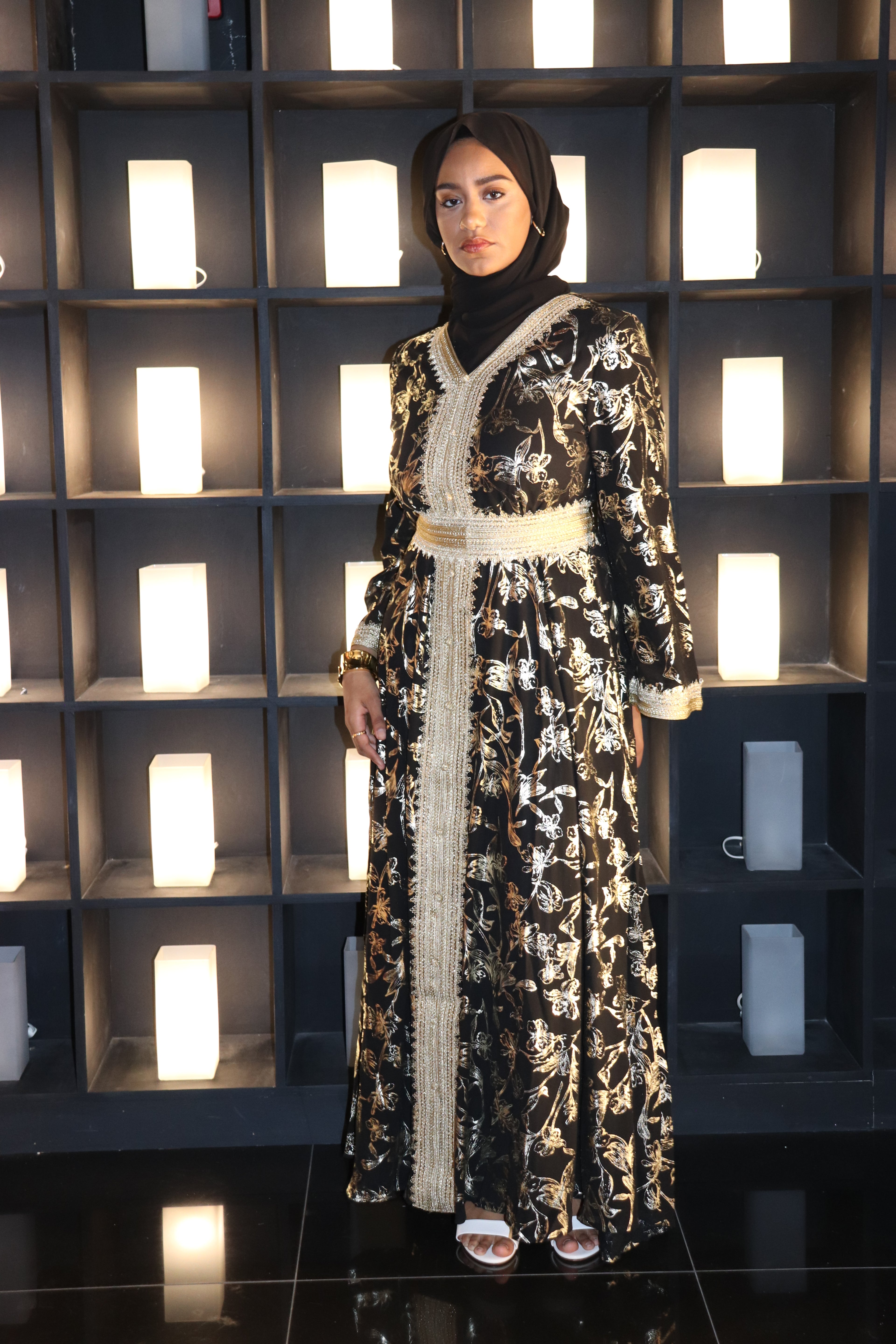 Gilded Floral Kaftan