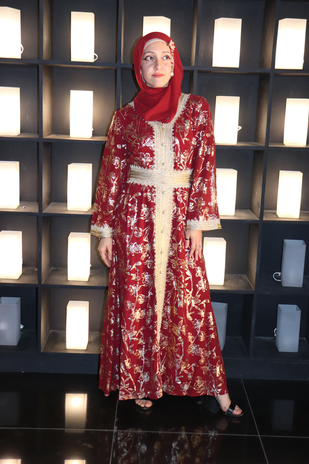 Gilded Floral Kaftan