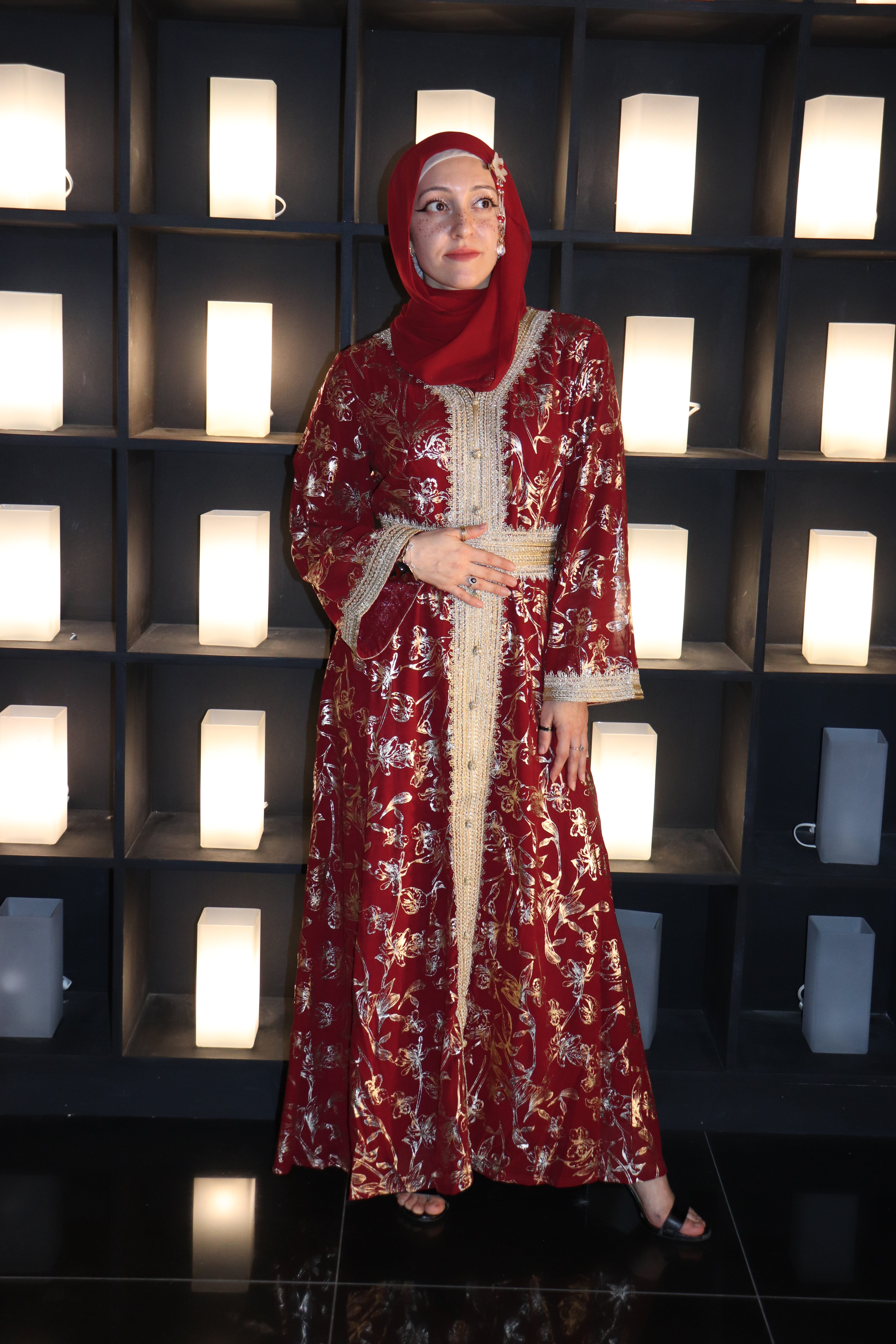 Gilded Floral Kaftan