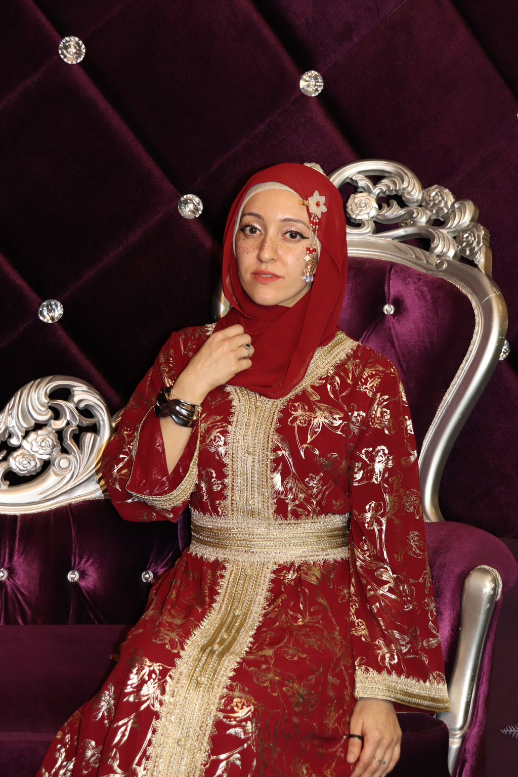 Gilded Floral Kaftan
