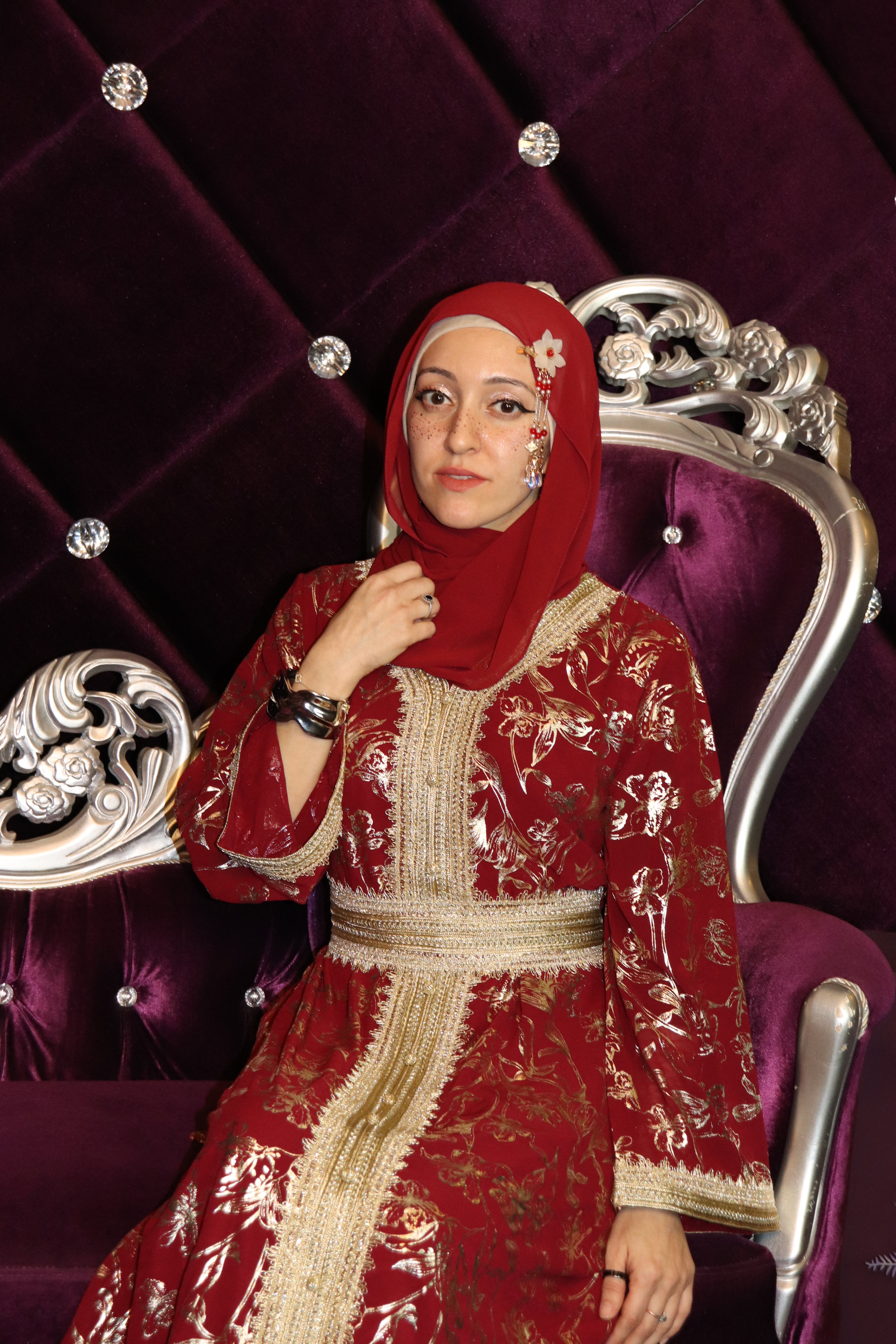Gilded Floral Kaftan