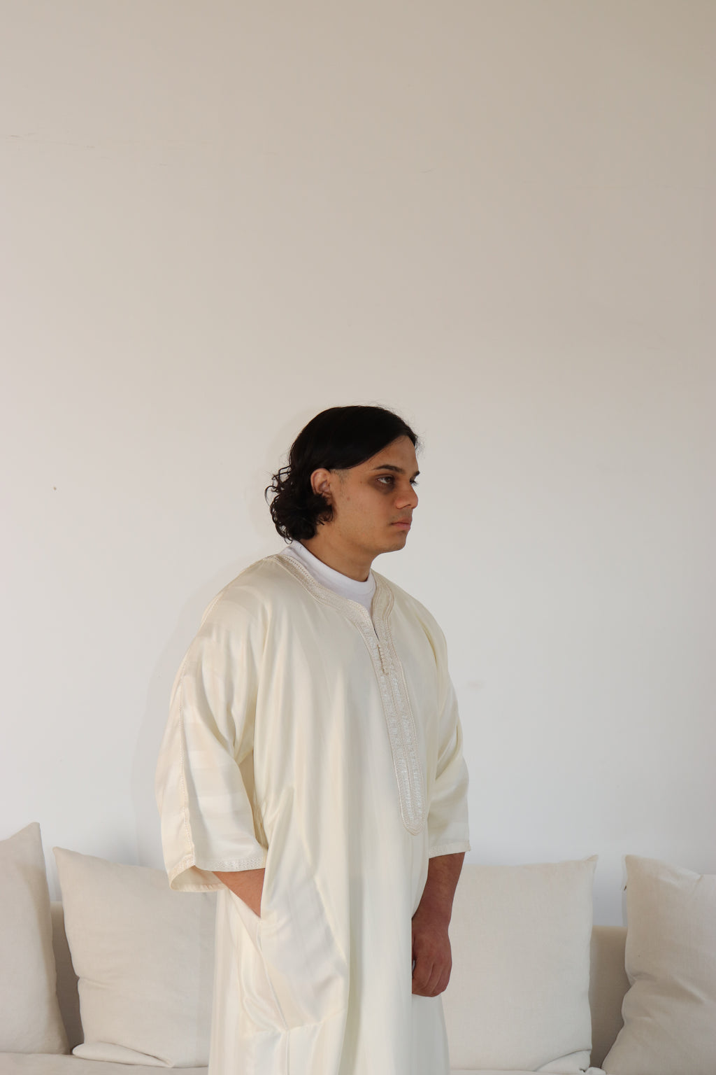 Elegant Stripped Moroccan Thobe