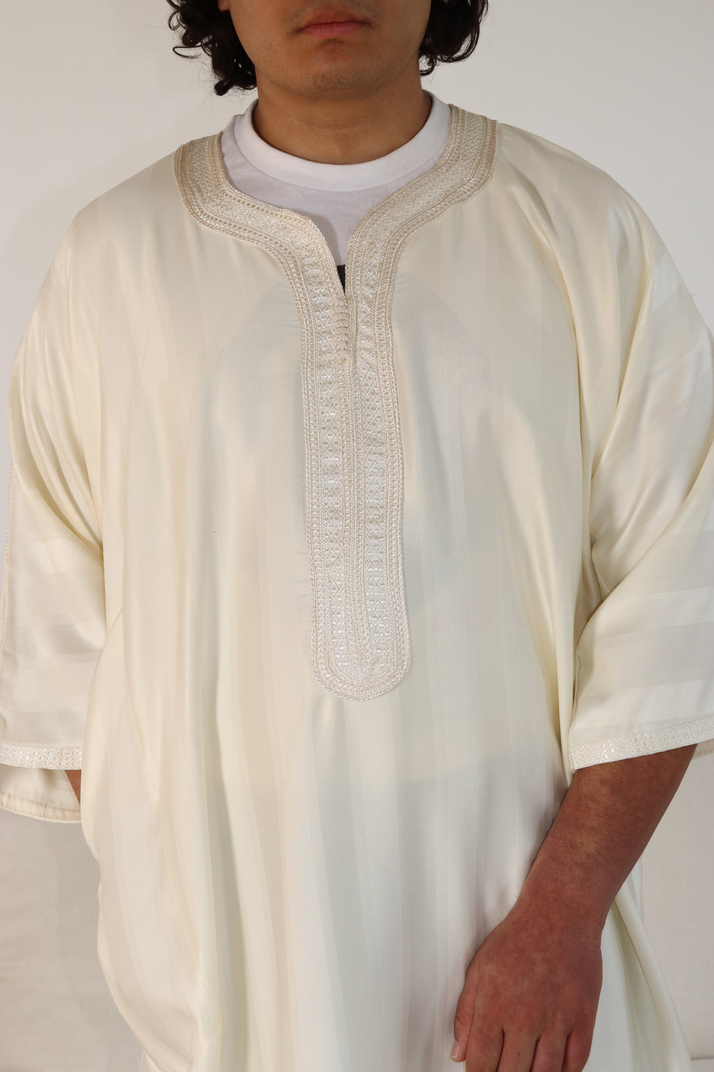 Elegant Stripped Moroccan Thobe