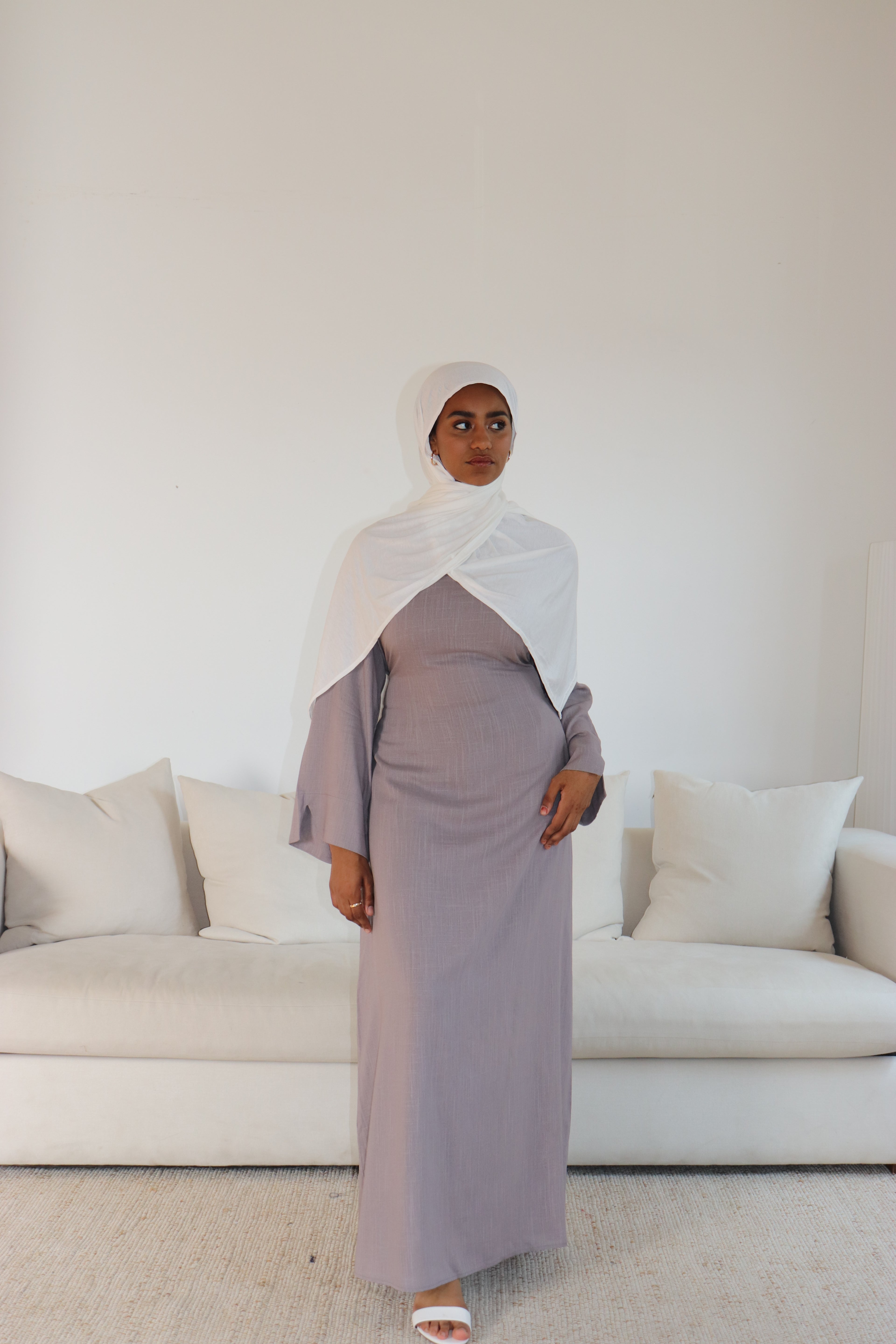 Serene Muse Linen-Cotton Maxi Dress