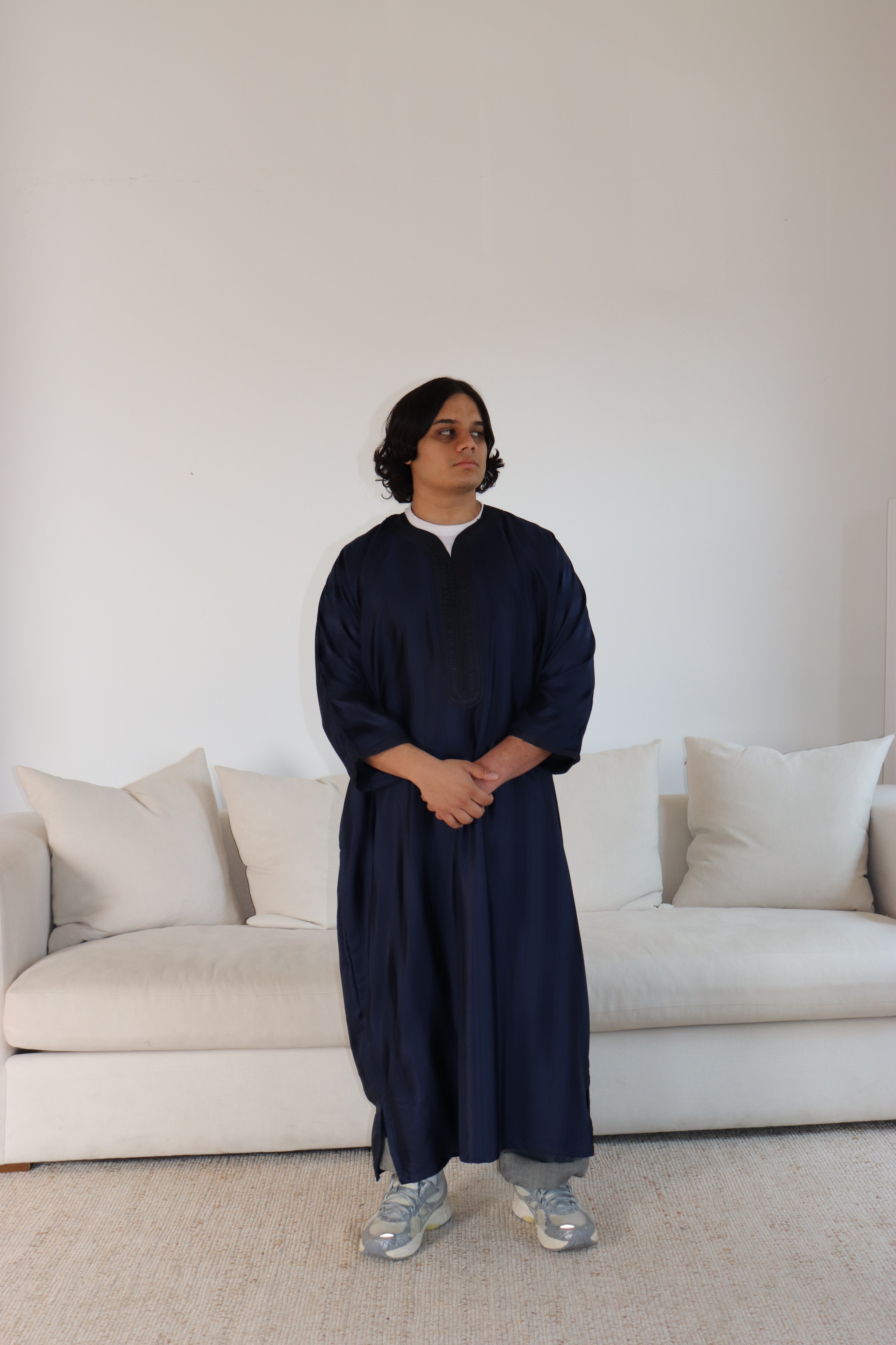Elegant Stripped Moroccan Thobe