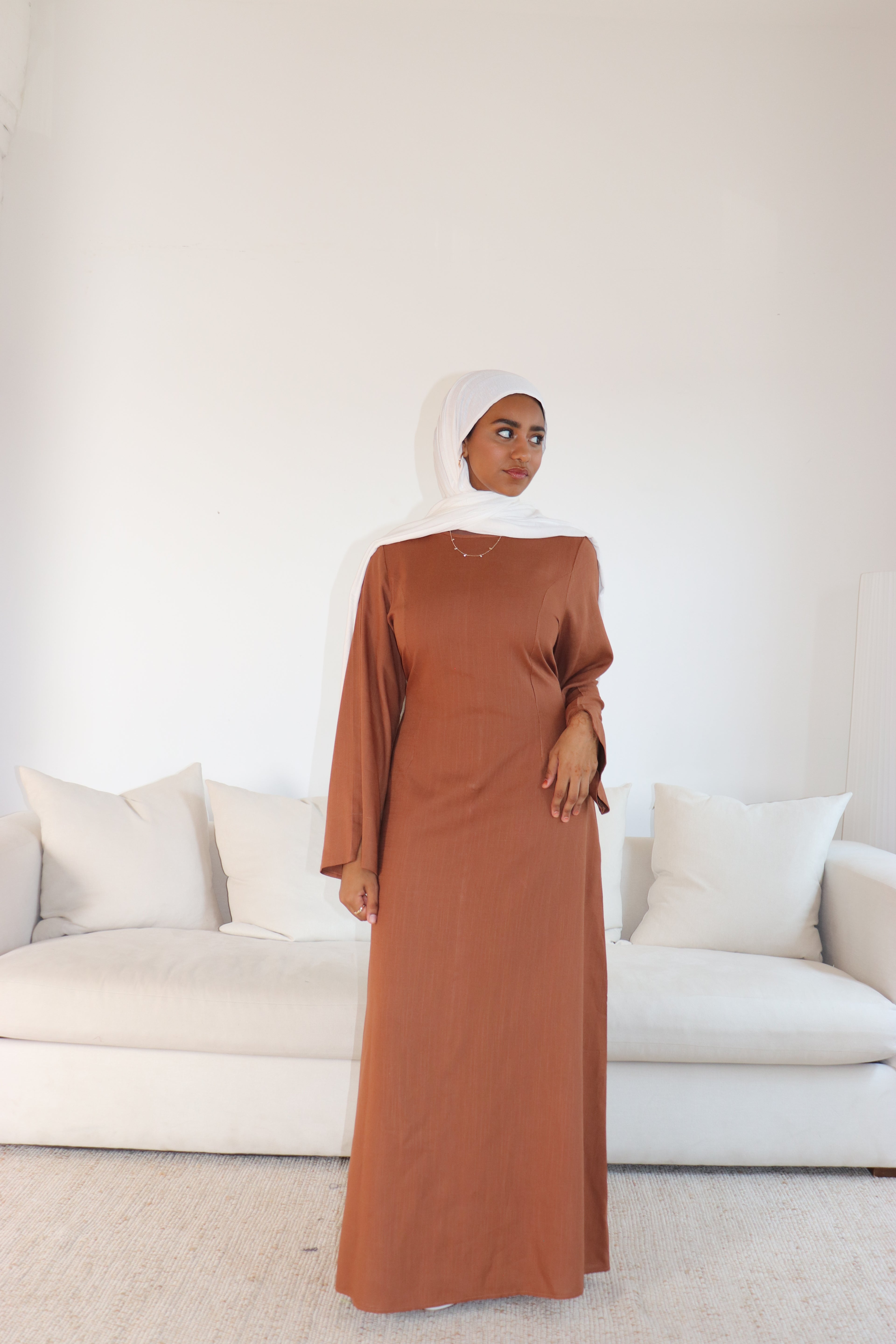 Serene Muse Linen-Cotton Maxi Dress