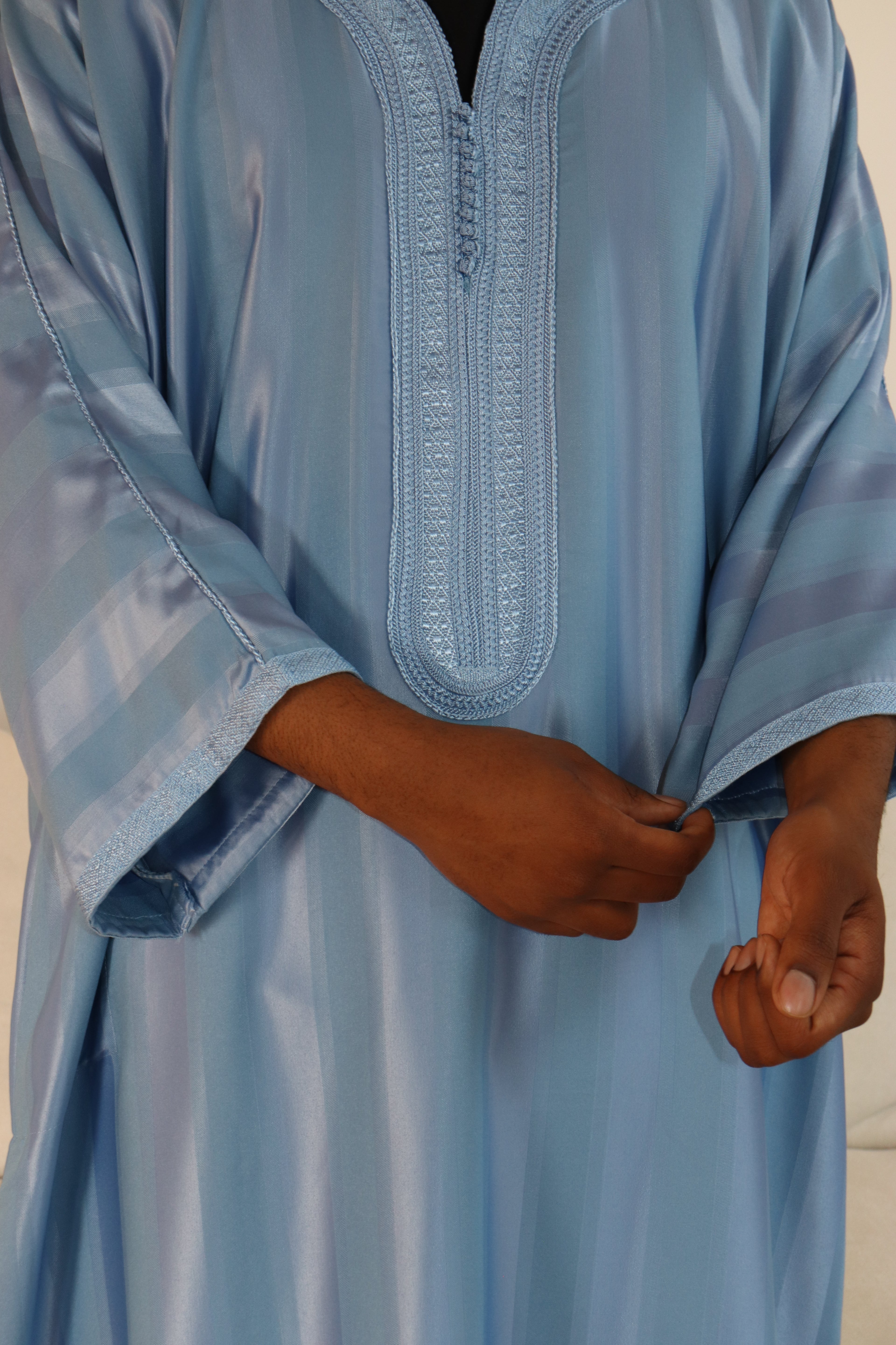 Elegant Stripped Moroccan Thobe