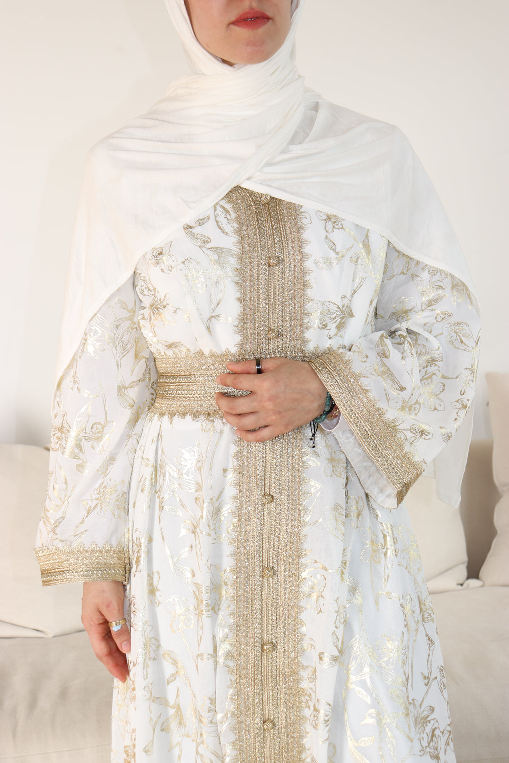 Gilded Floral Kaftan