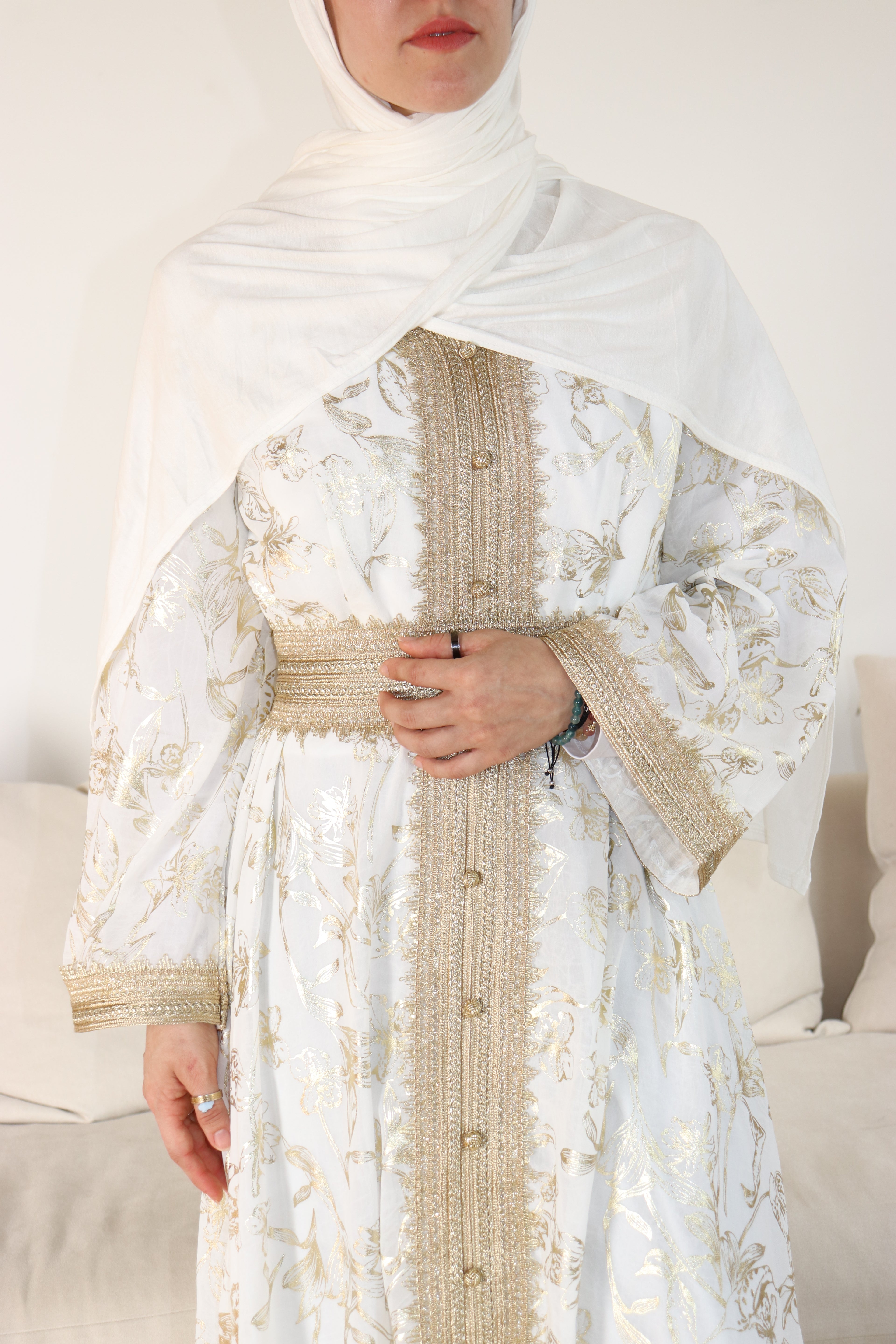Gilded Floral Kaftan