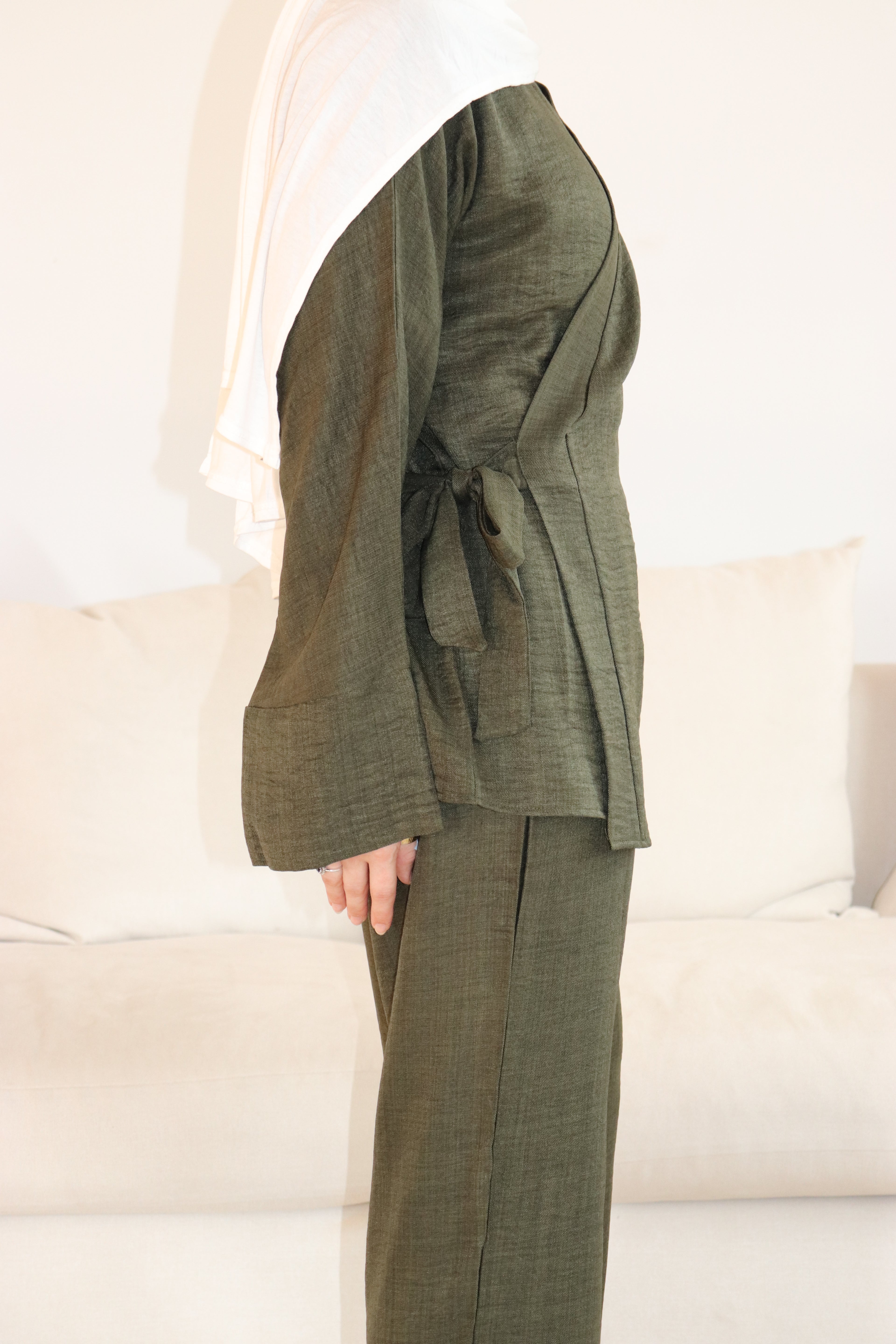 Wrap Shirt & Trouser Set