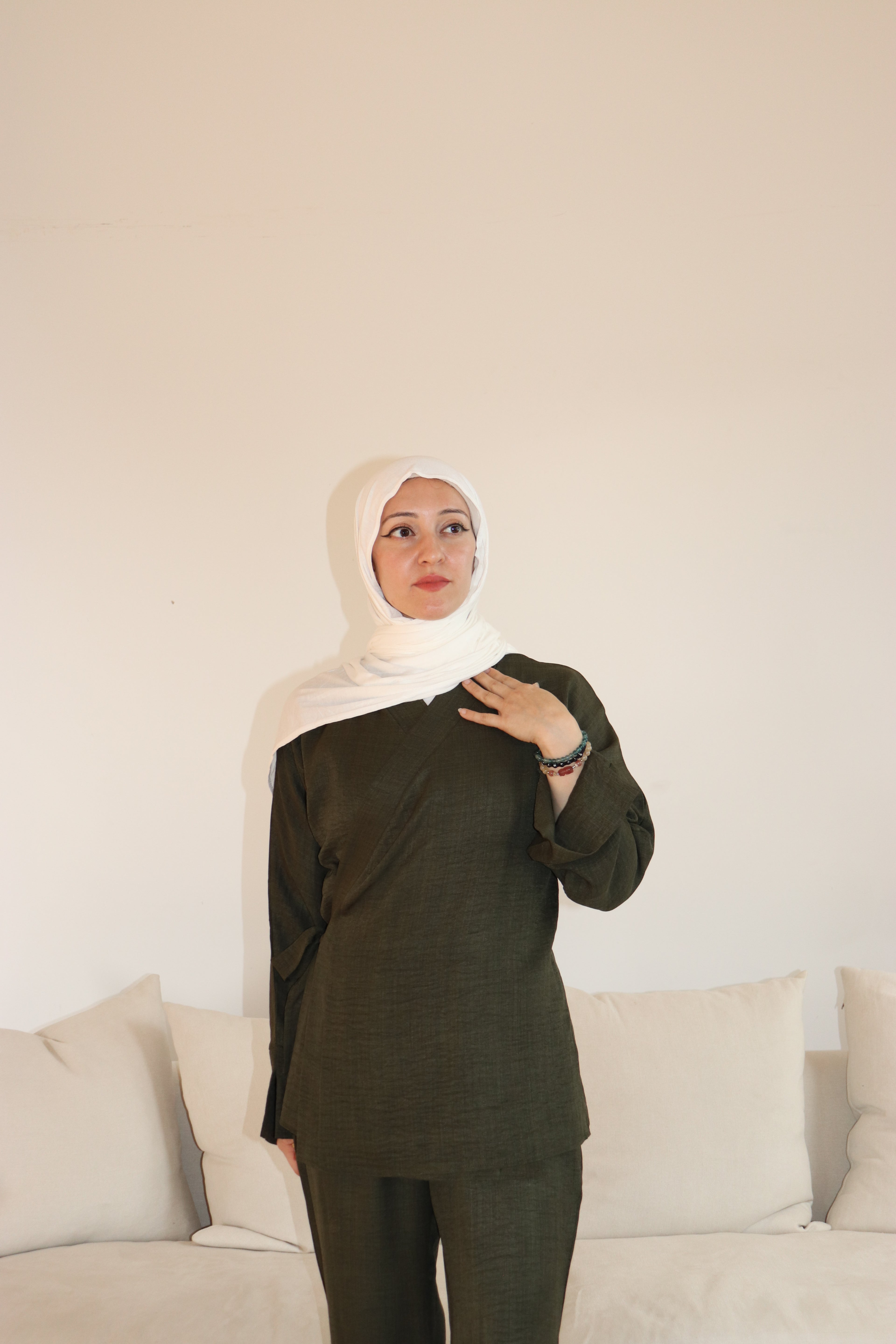 Wrap Shirt & Trouser Set