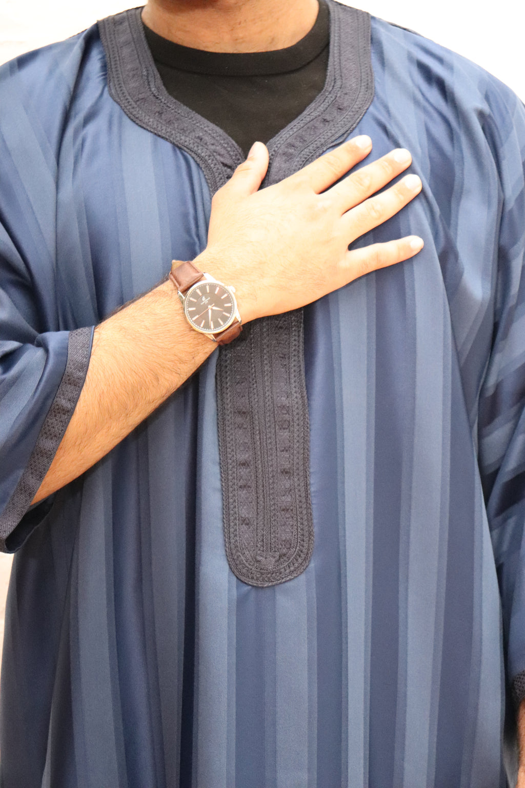 Elegant Stripped Moroccan Thobe