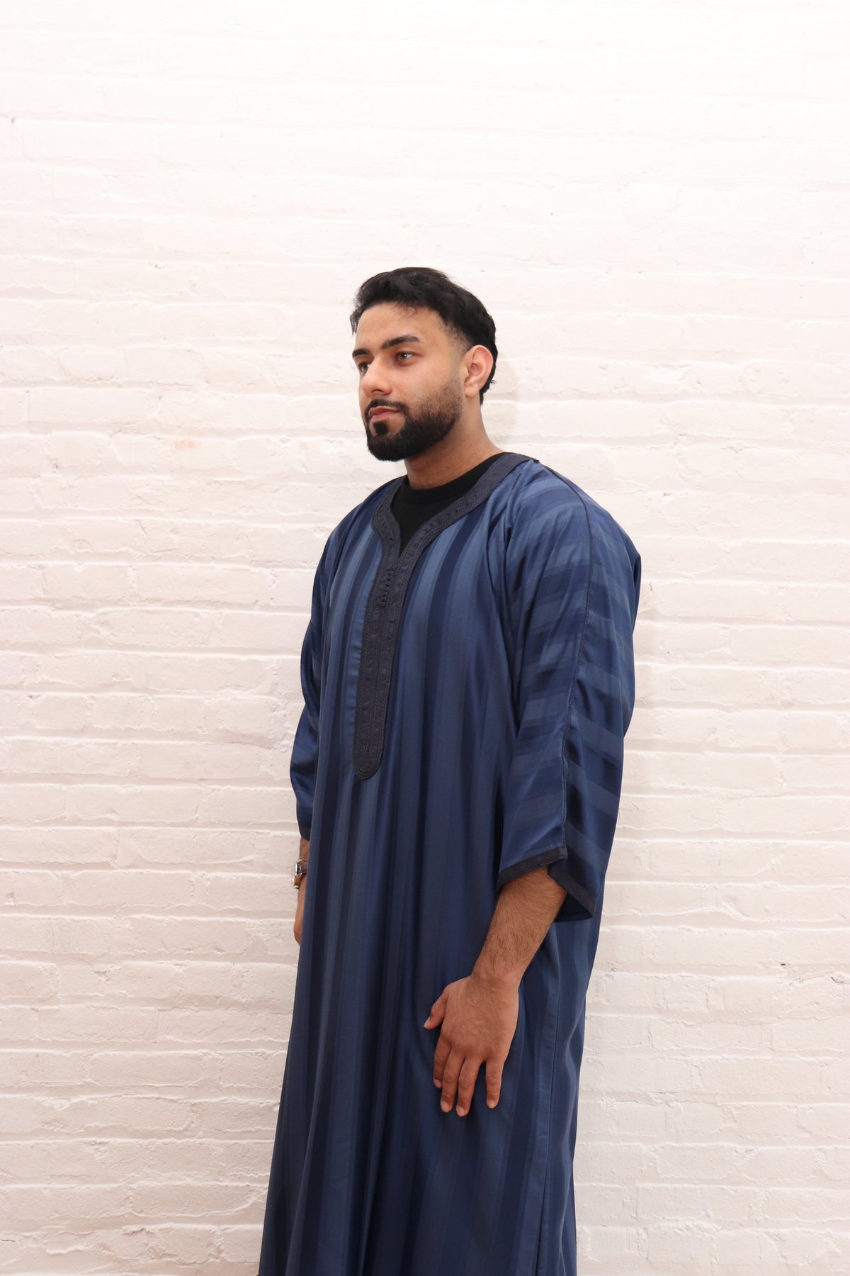 Elegant Stripped Moroccan Thobe
