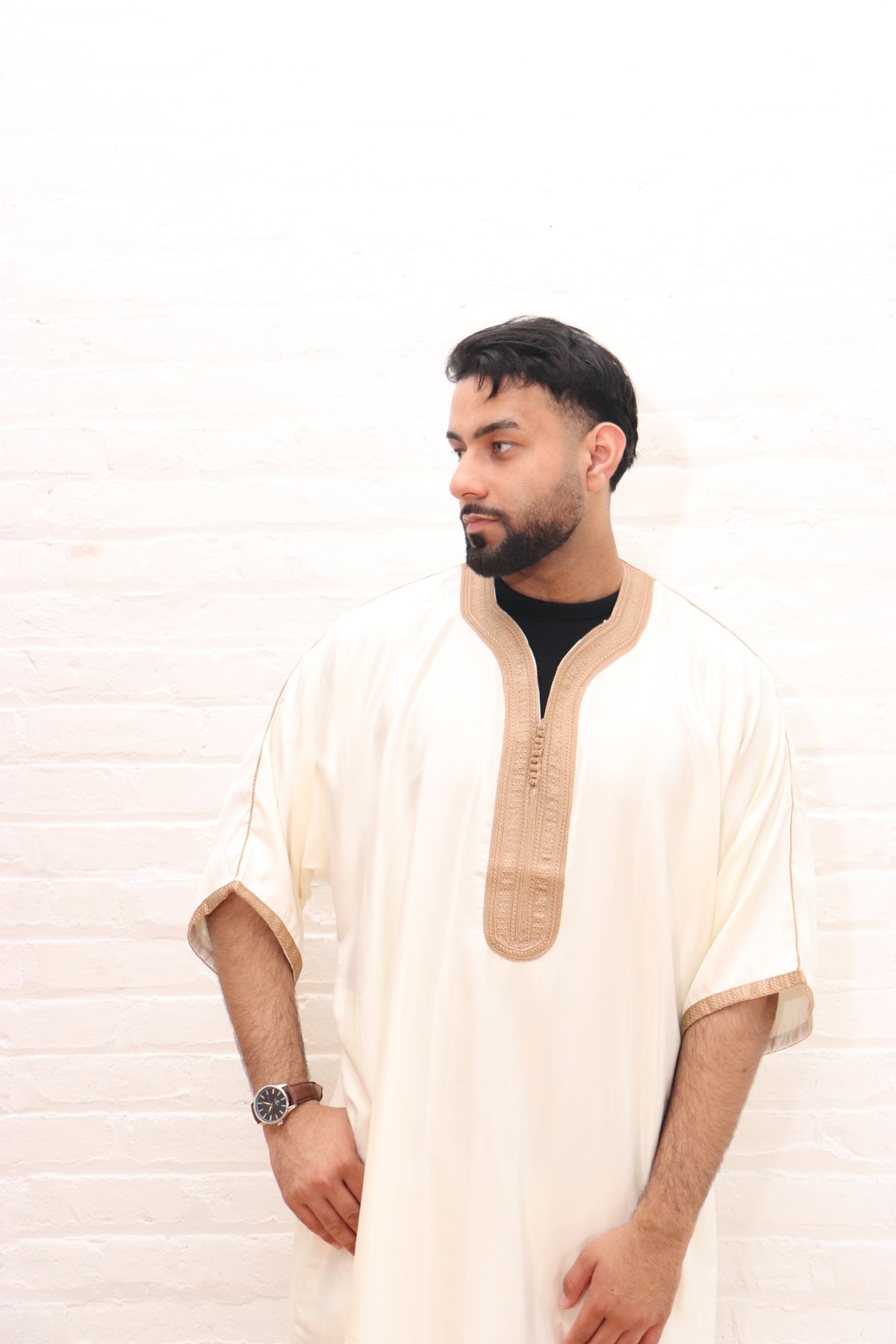 Elegant Stripped Moroccan Thobe