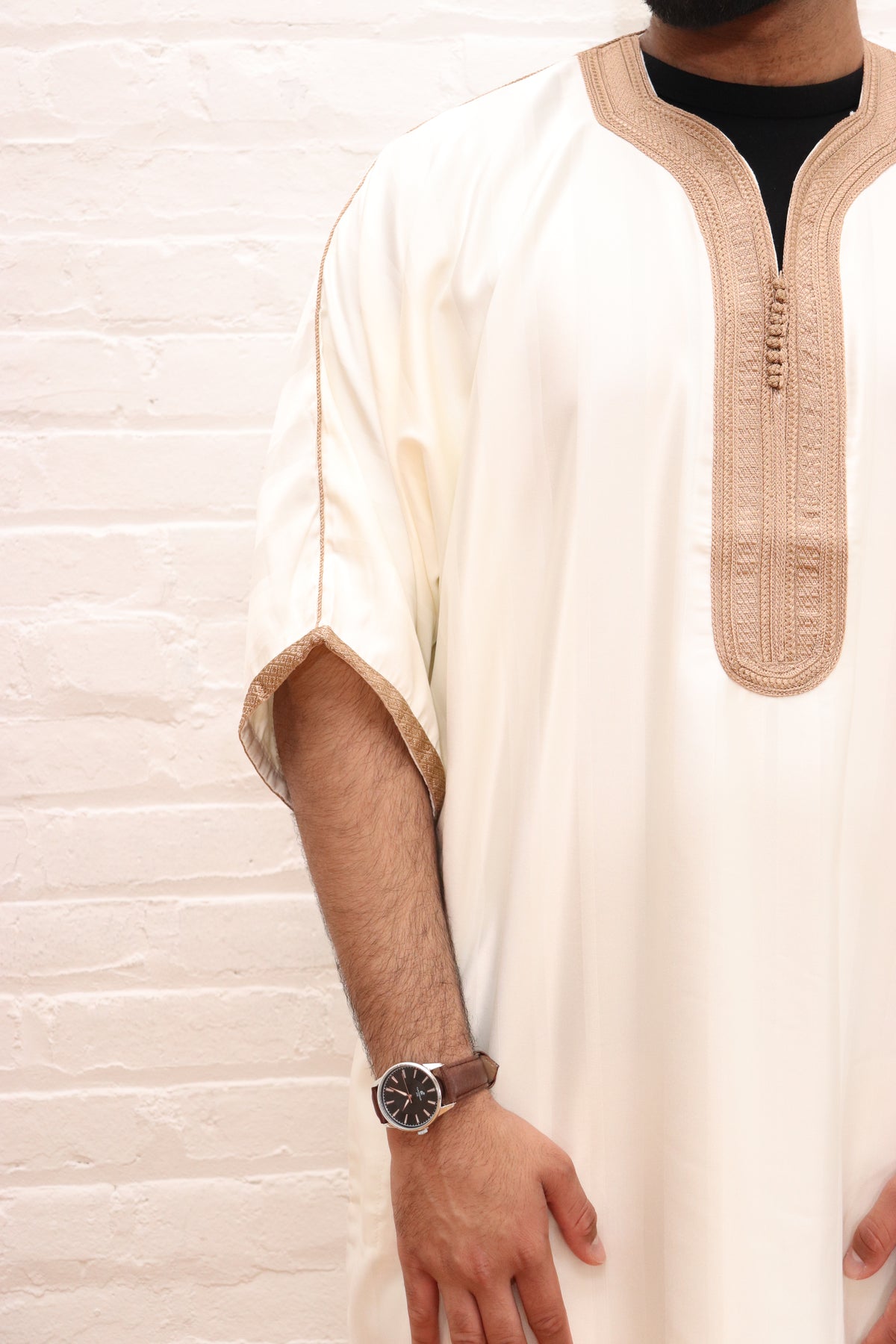 Elegant Stripped Moroccan Thobe