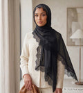 Black Lace Hijab