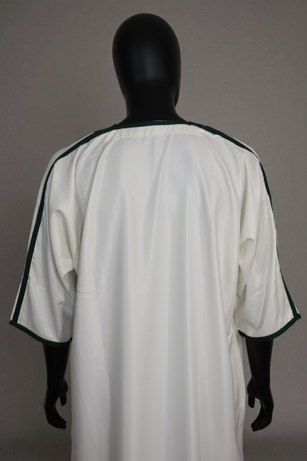 White Moroccan Thobe with embroidery 