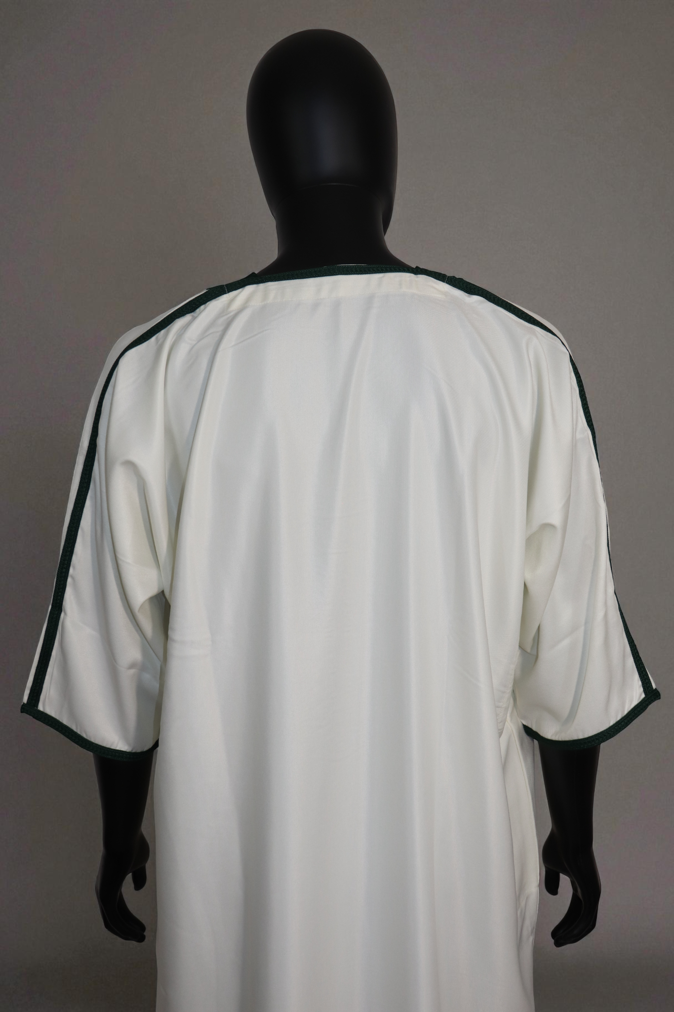 White Moroccan Thobe with embroidery 